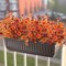 12PCS Artificial Fall Mums – Realistic Silk Daisy Faux Flowers for Outdoor & Indoor Porch, Patio, Garden, Balcony, and Window Décor (Orange & Brown)